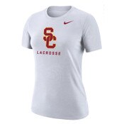 USC Trojans Women's Nike White SC Interlock Lacrosse Dri-FIT Cotton T-Shirt